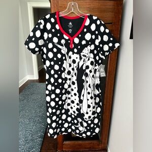 Disney Cruella De Vil 101 Dalmatians Nightshirt Women’s Plus Size M Cotton NWT